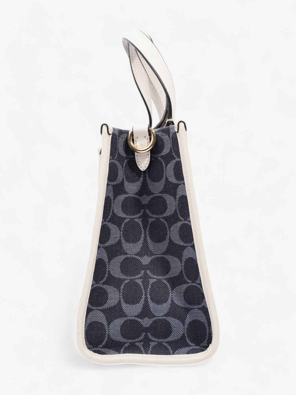 Coach Dempsey Tote White / Blue Denim