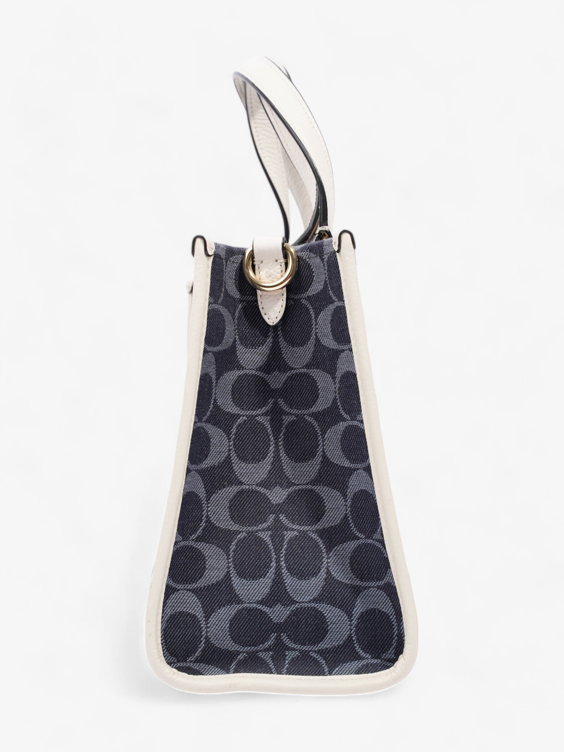 Coach Dempsey Tote White / Blue Denim