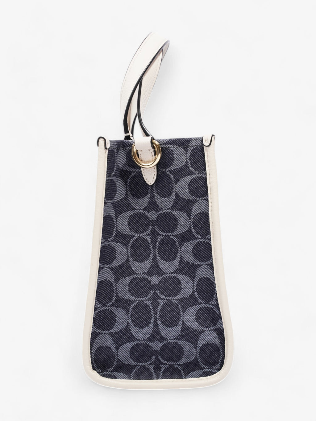 Coach Dempsey Tote White / Blue Denim