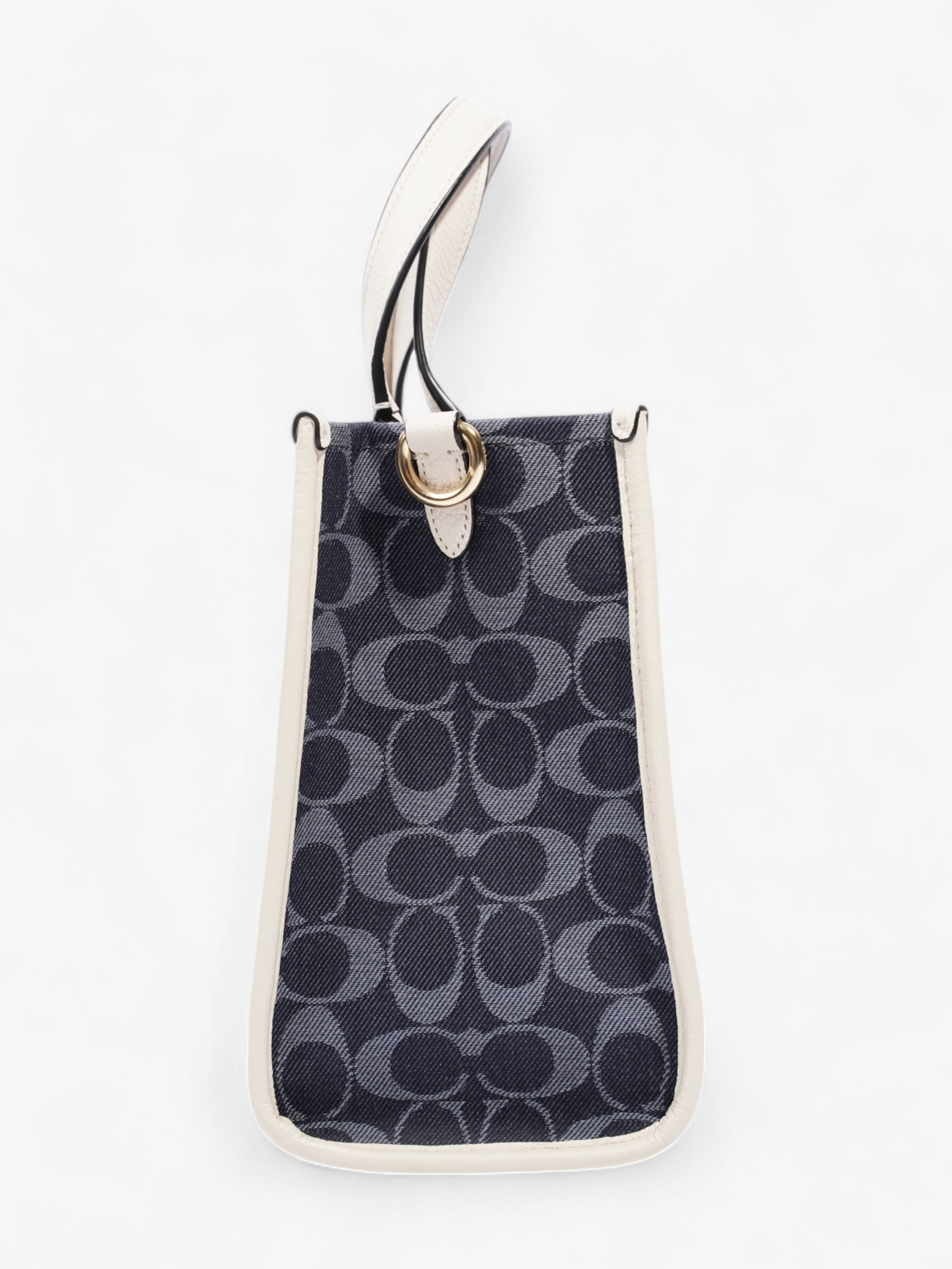Coach Dempsey Tote White / Blue Denim