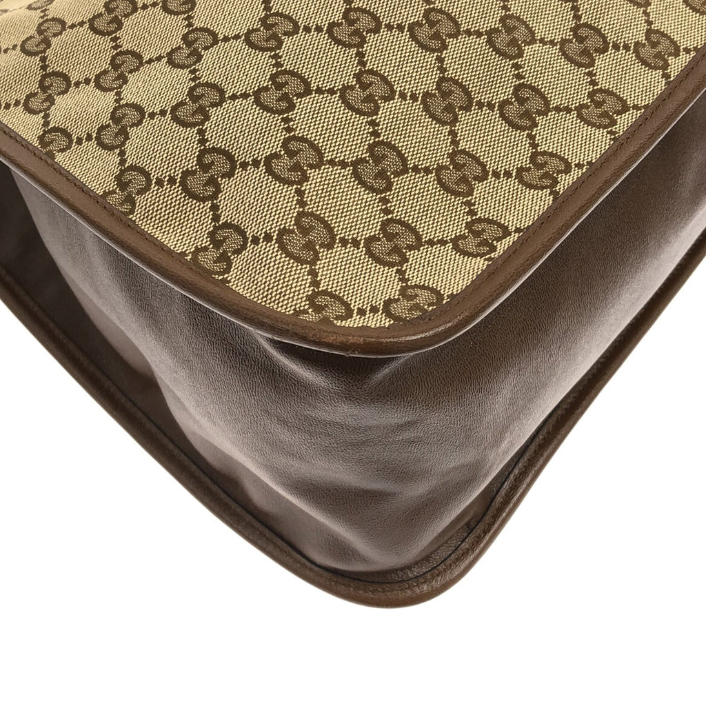 Brown Gucci GG Canvas Horsebit 1955 Tote Bag