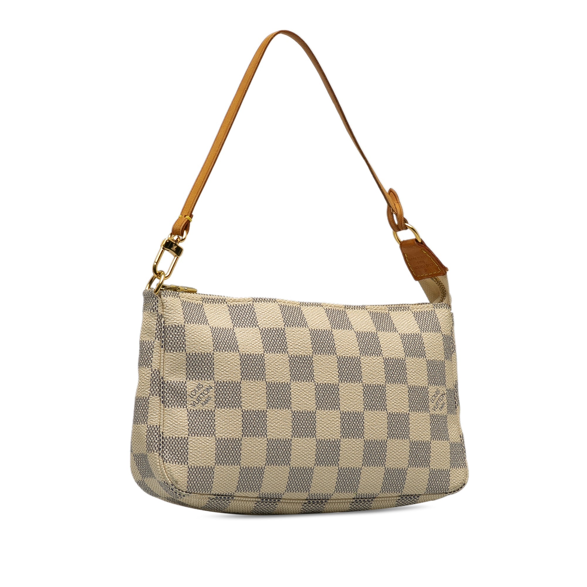 Beige Louis Vuitton Damier Azur Pochette Accessoires