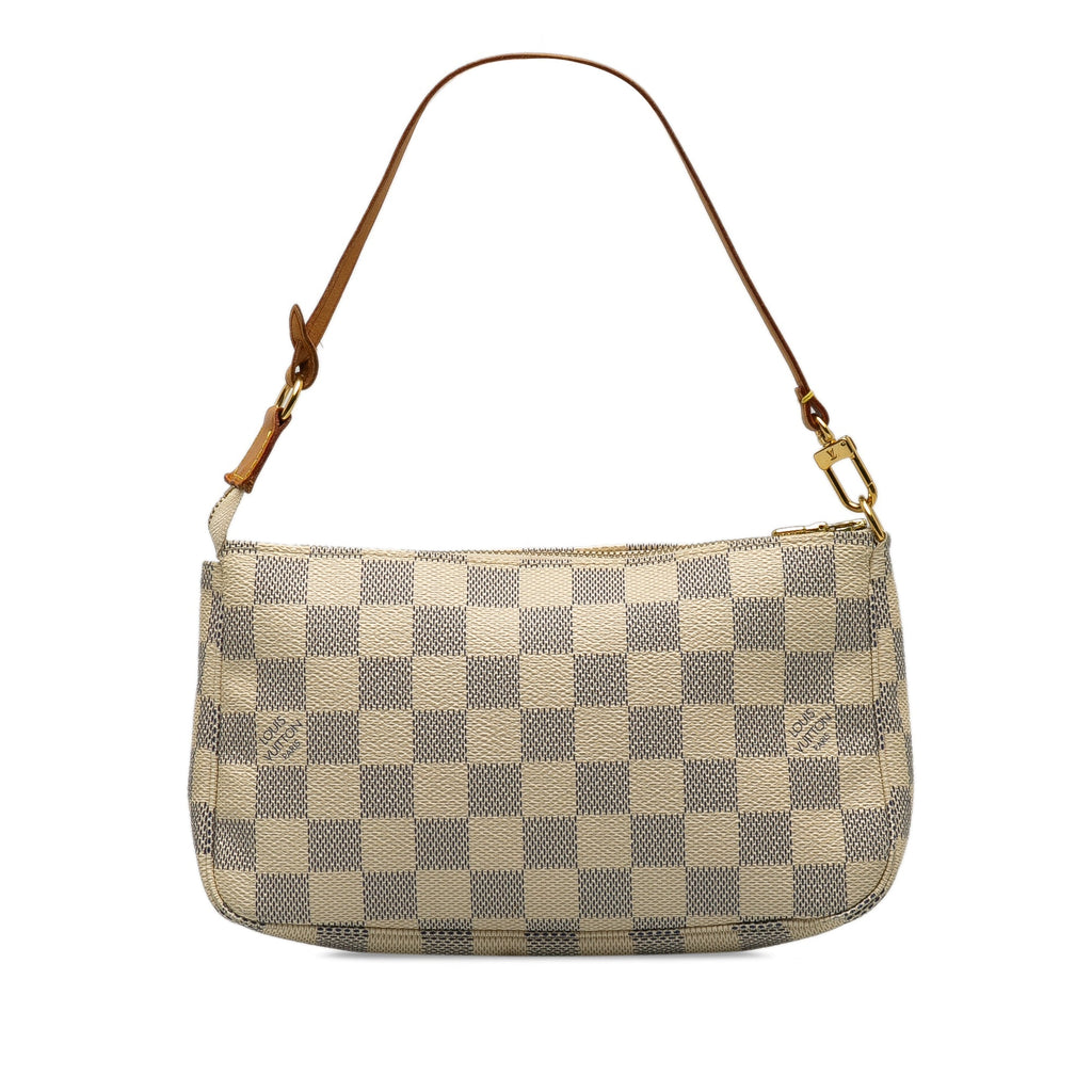 Beige Louis Vuitton Damier Azur Pochette Accessoires