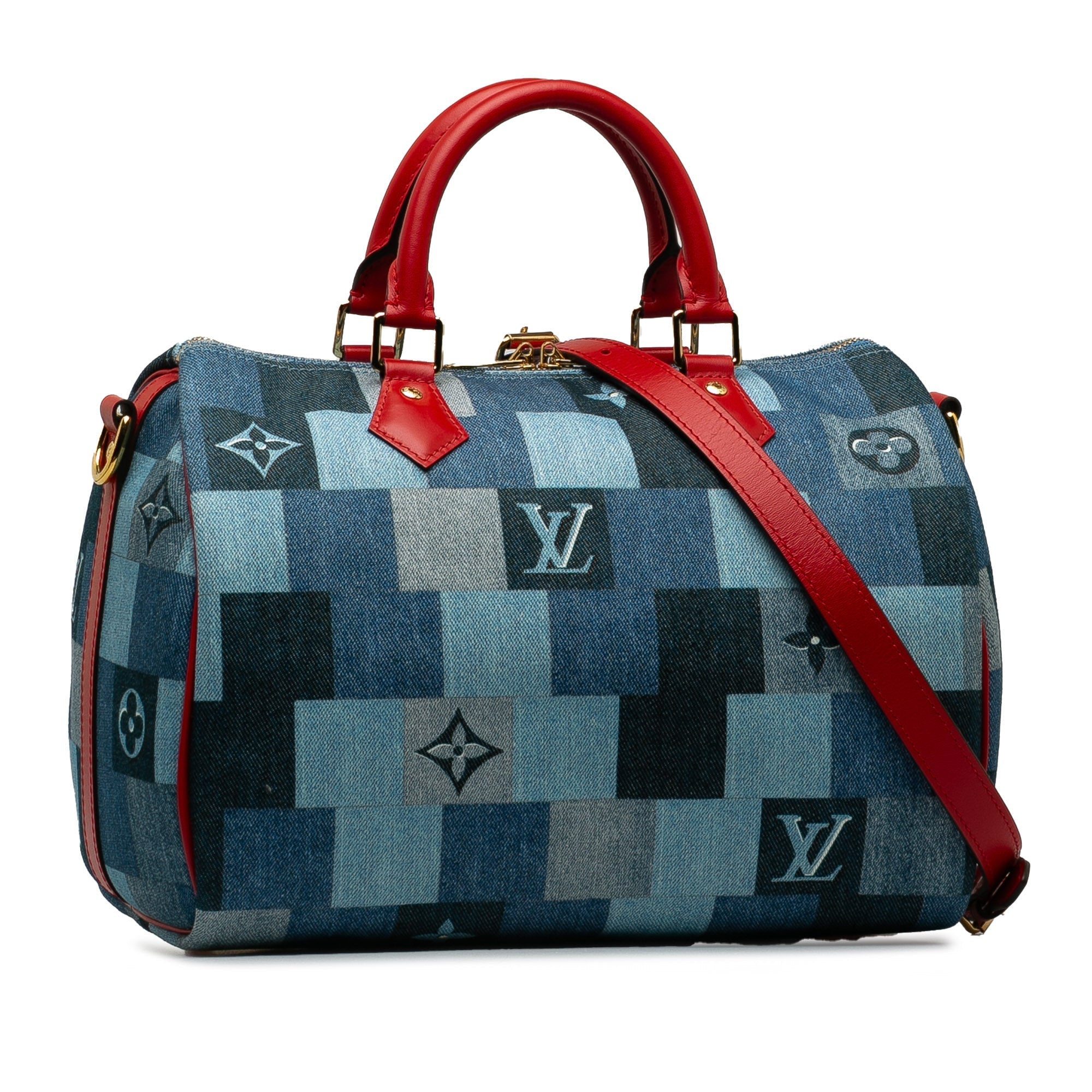 Louis VUitton Speedy Bandouliere 30 Denim Patchwork