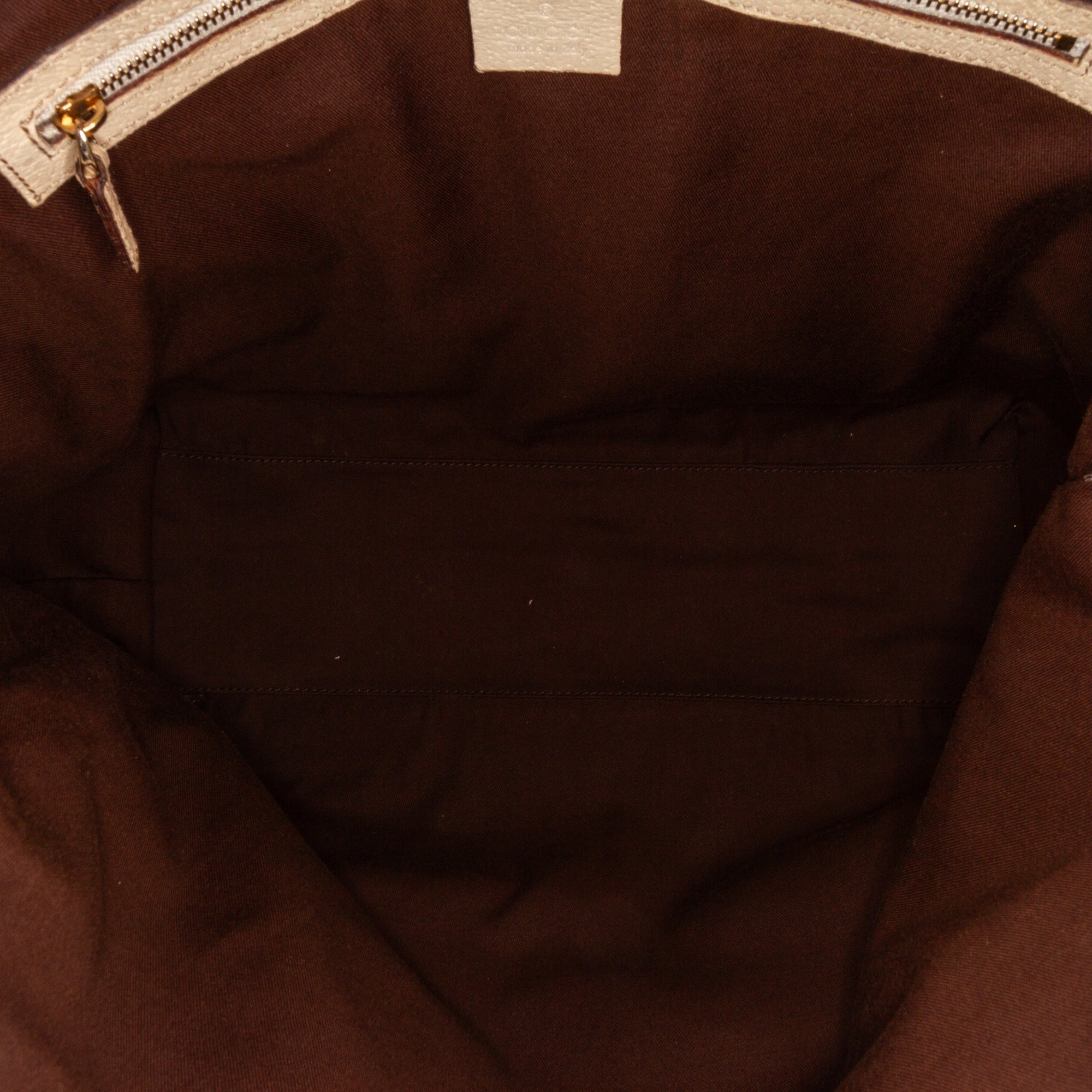 Brown Gucci GG Canvas Bamboo Tote Bag