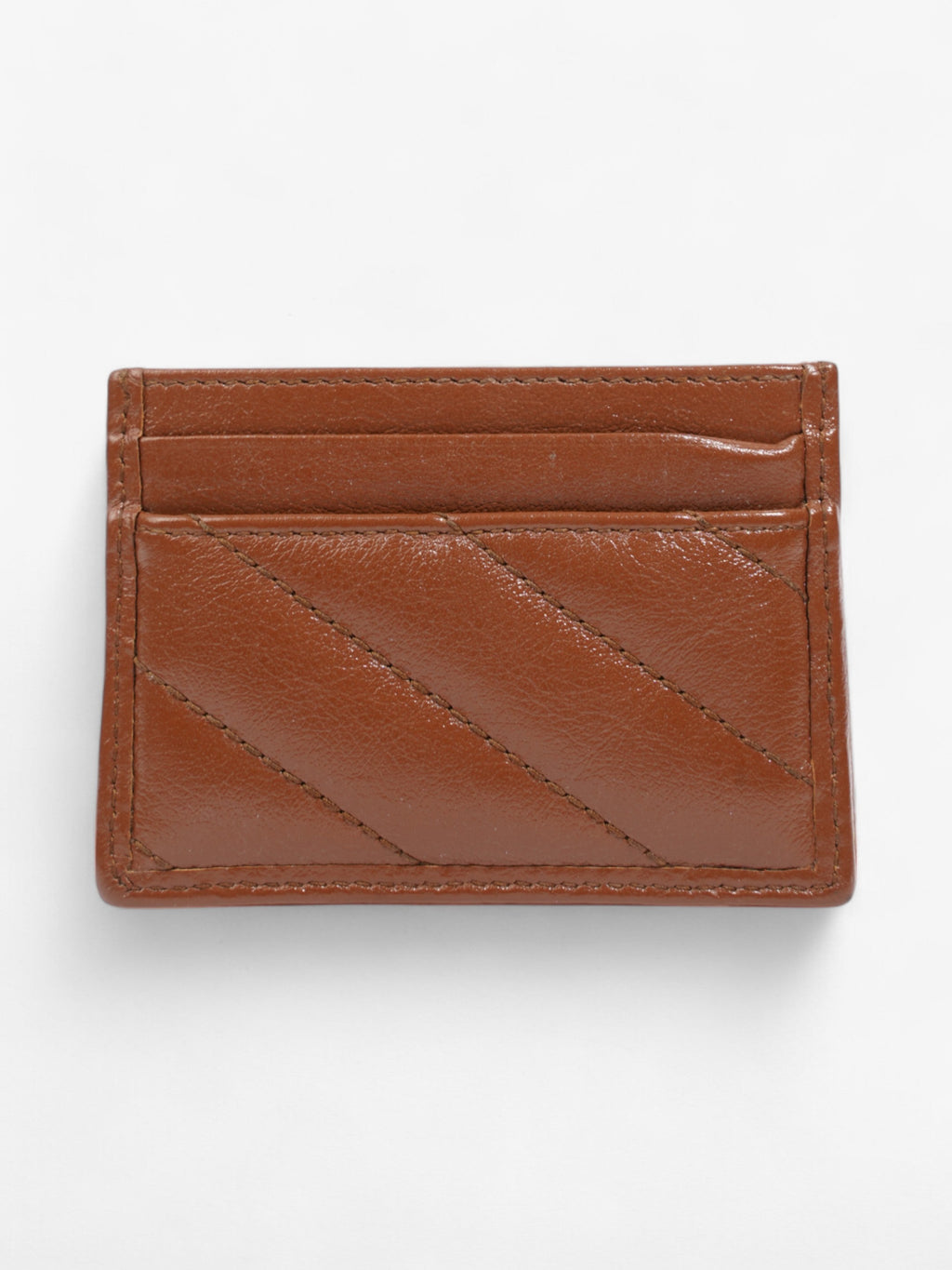 Gucci GG Marmont Card Case Brown Matelasse Leather