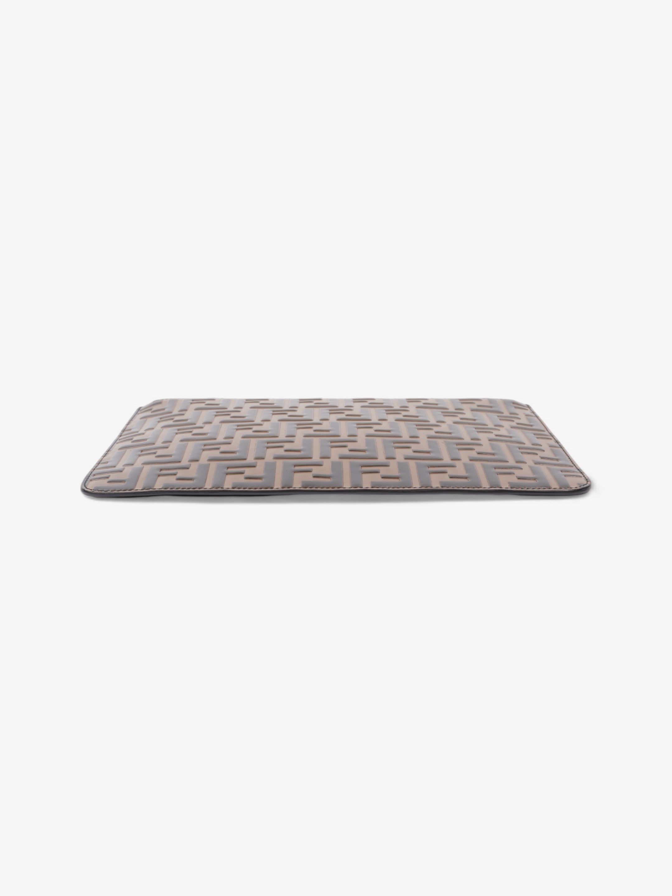 Fendi Monogram Clutch Bag BRown Leather