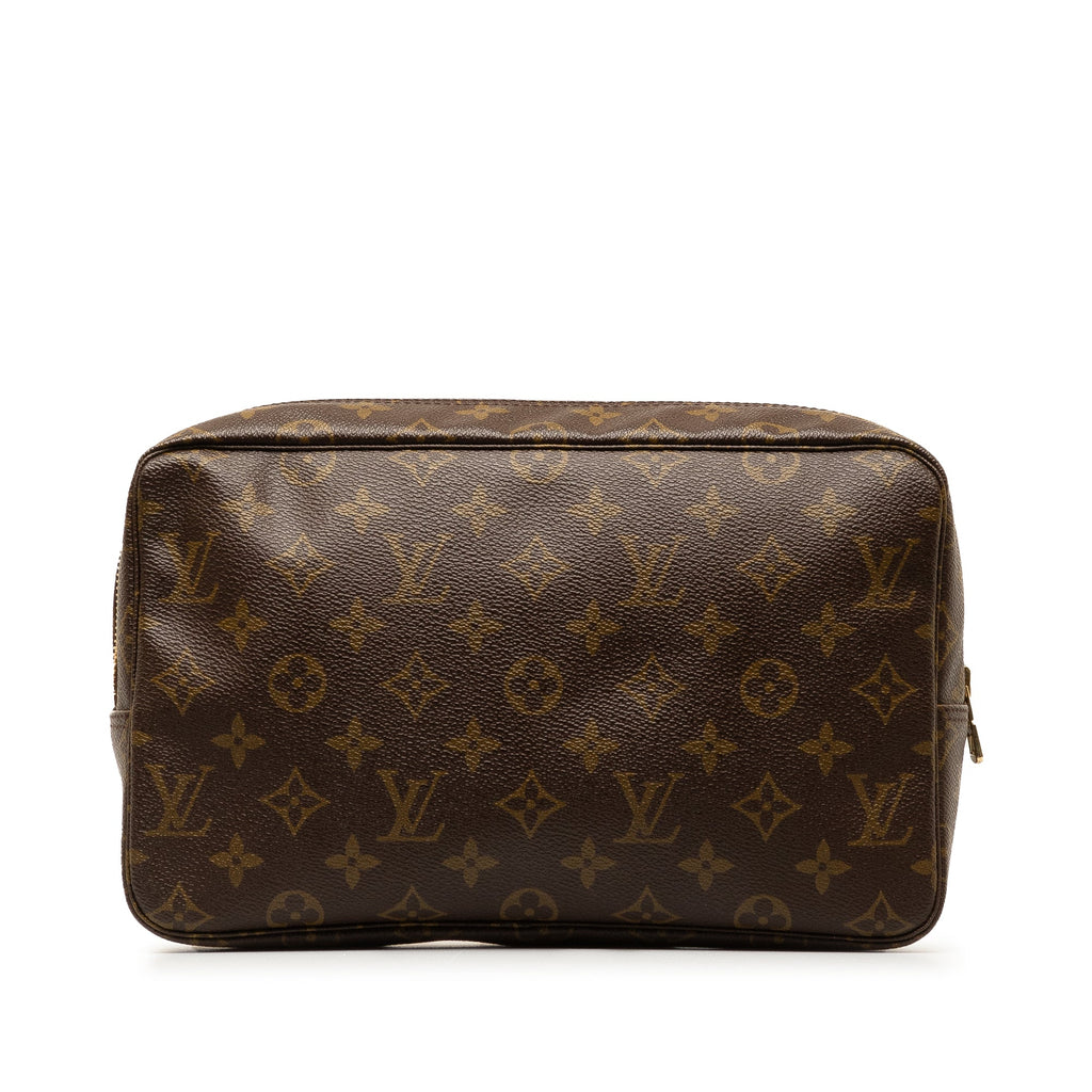Brown Louis Vuitton Monogram Trousse Toilette 28 Pouch