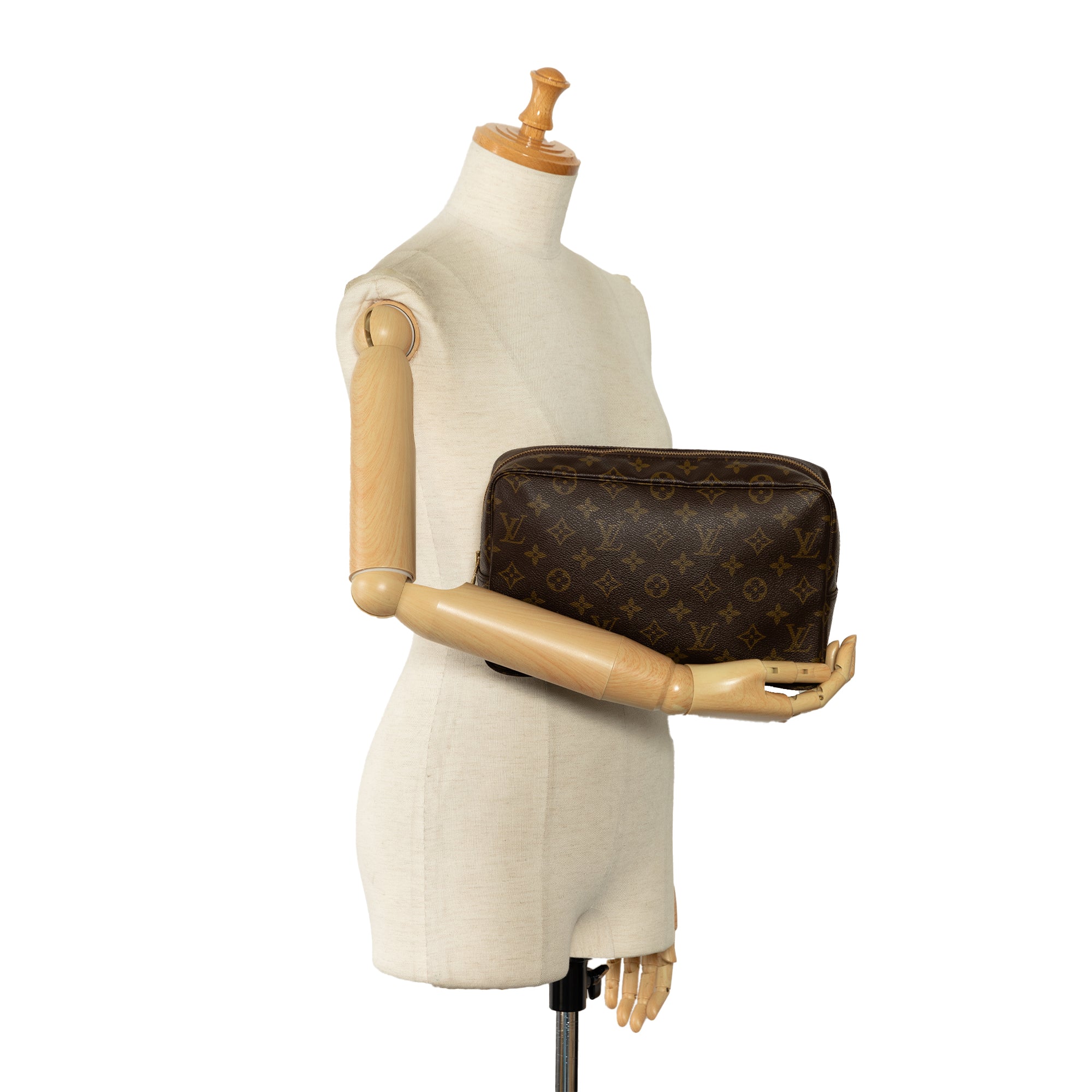 Brown Louis Vuitton Monogram Trousse Toilette 28 Pouch