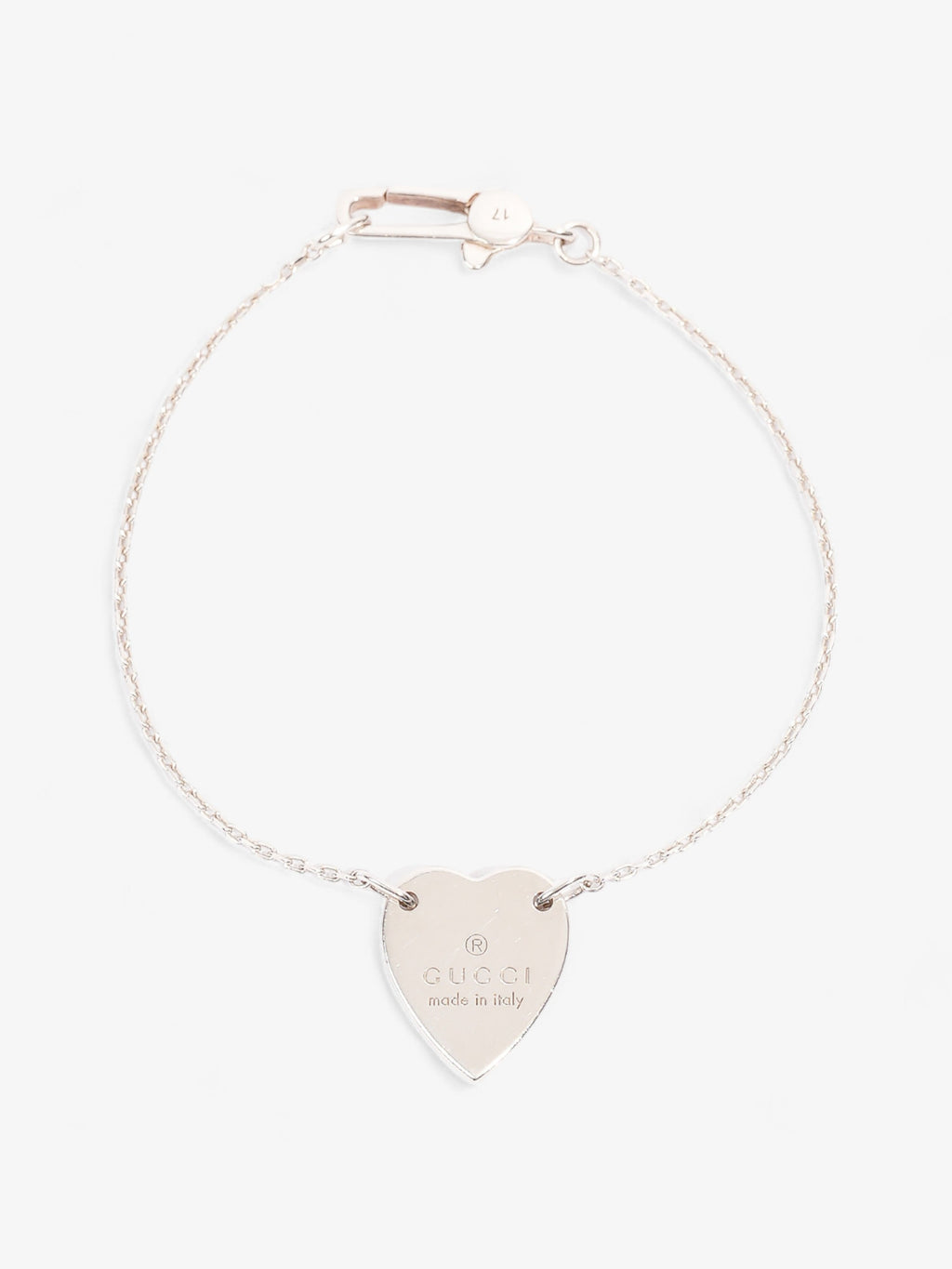 Gucci Heart Bracelet Silver Silver Sterling 17