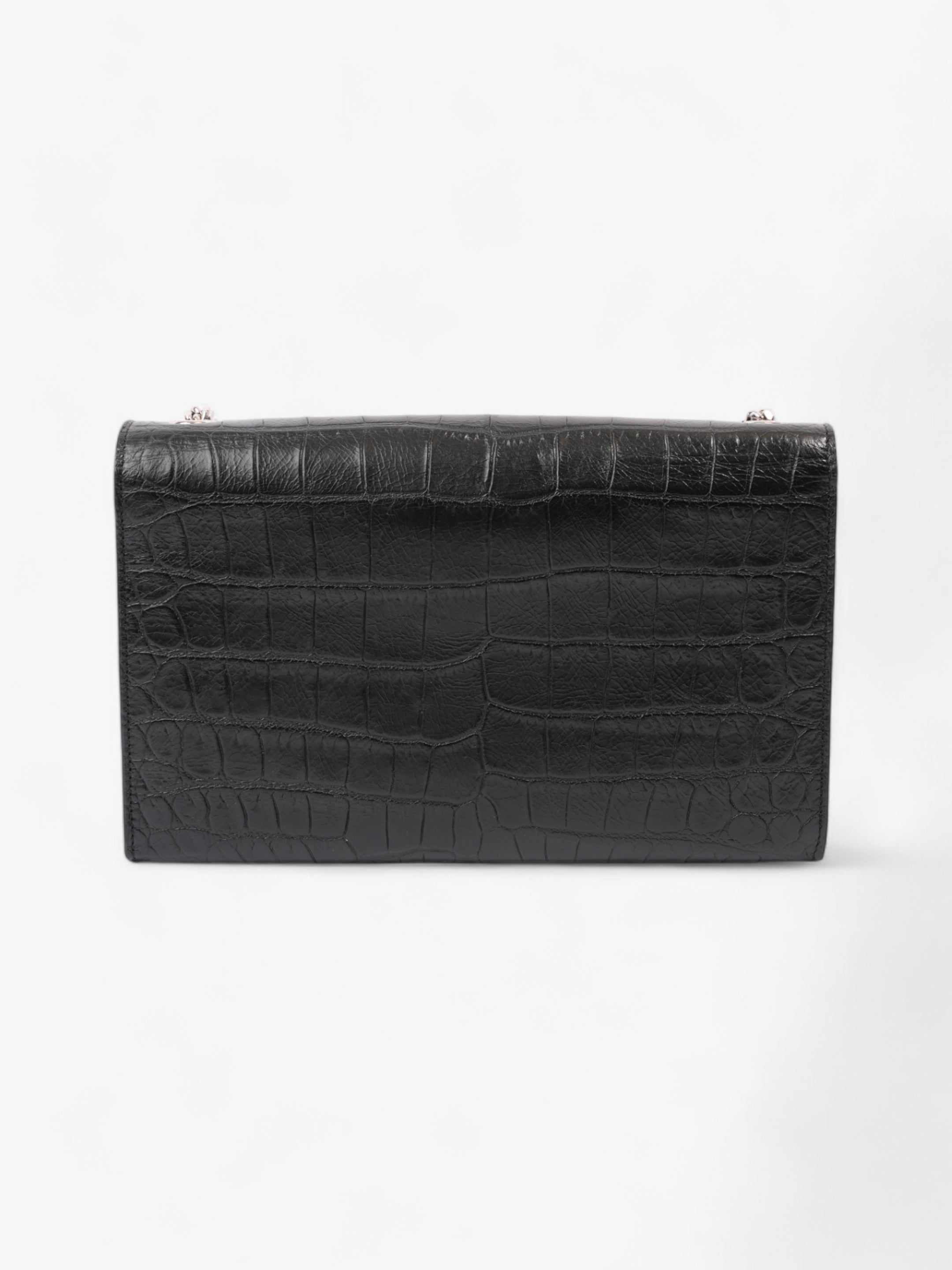 Saint Laurent Kate Tassle Bag Black Embossed Leather Medium
