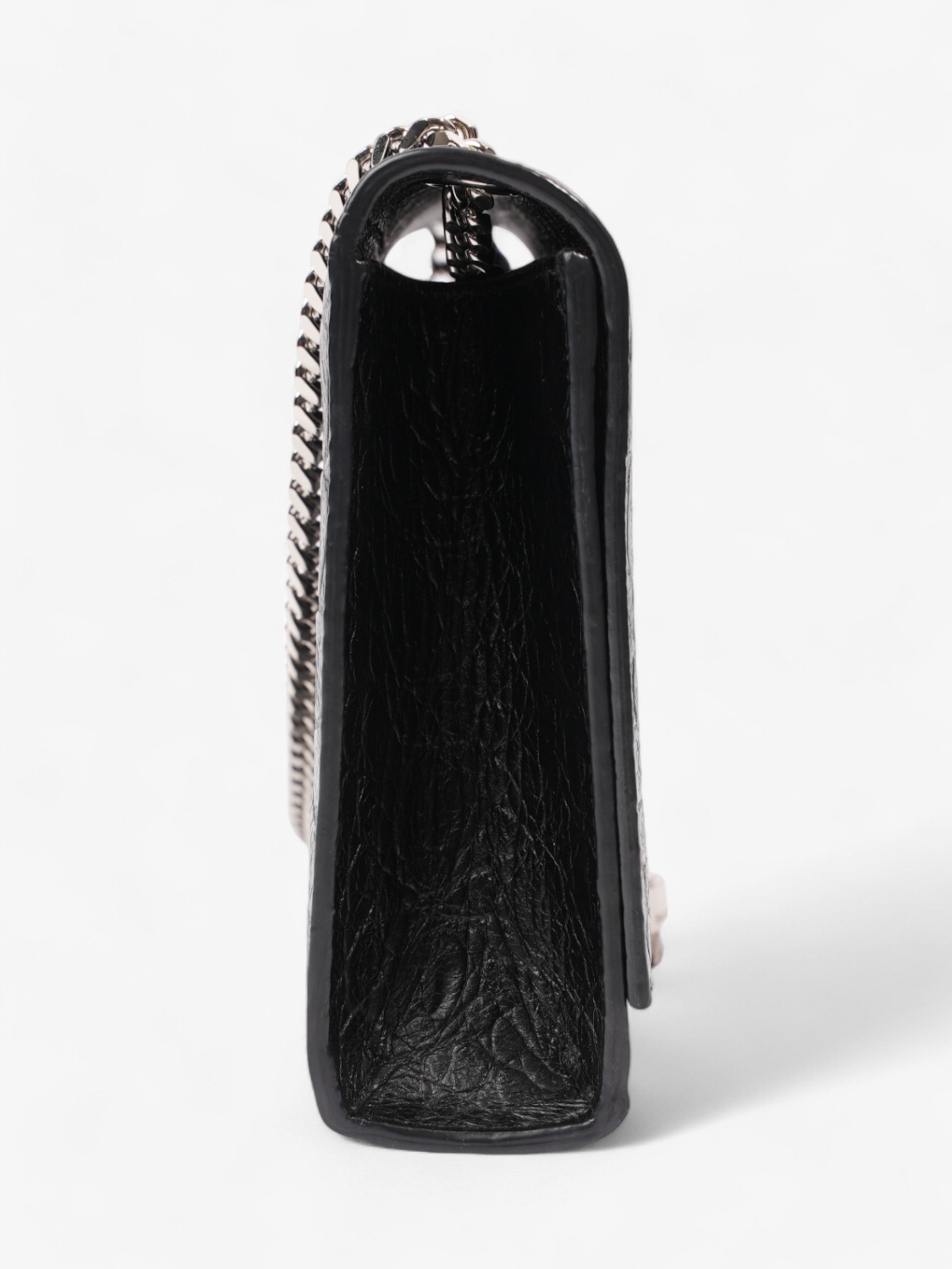 Saint Laurent Kate Tassle Bag Black Embossed Leather Medium