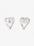 Gucci Bamboo Heart Earrings Silver Silver Sterling