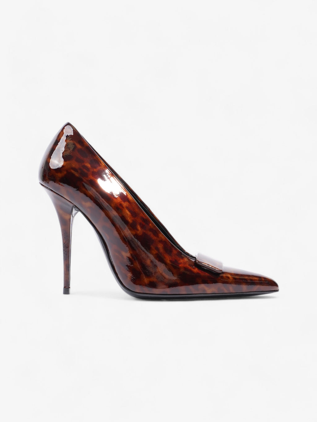 Saint Laurent Tartaruga Heels 100 Brown Patent Leather EU 36 UK 3
