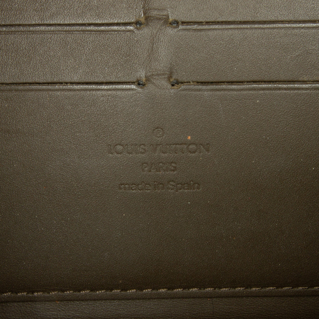 Brown Louis Vuitton Monogram Vernis Zippy Wallet