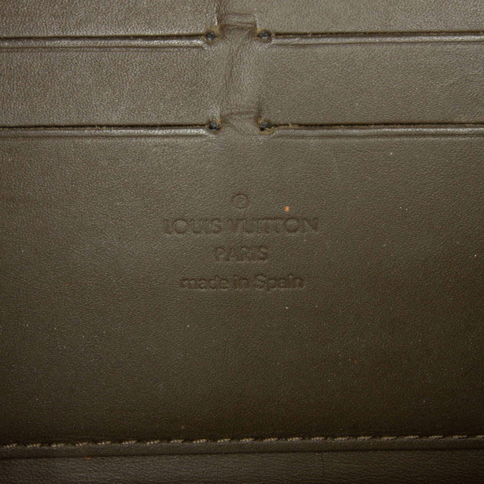 Brown Louis Vuitton Monogram Vernis Zippy Wallet