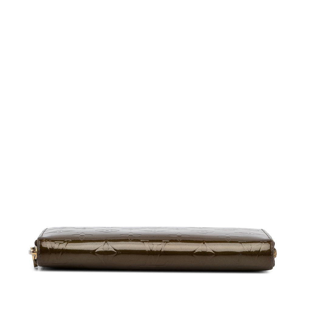 Brown Louis Vuitton Monogram Vernis Zippy Wallet