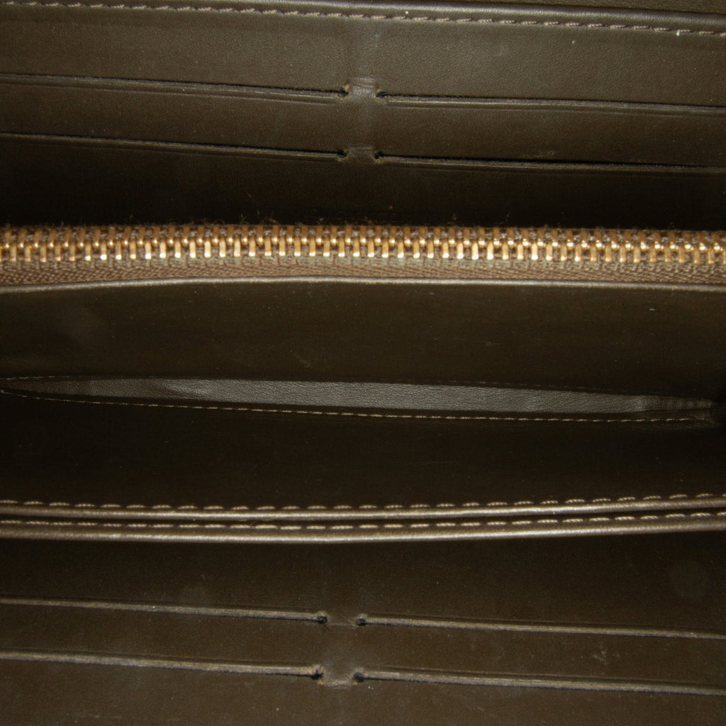Brown Louis Vuitton Monogram Vernis Zippy Wallet
