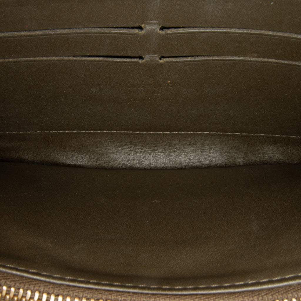 Brown Louis Vuitton Monogram Vernis Zippy Wallet