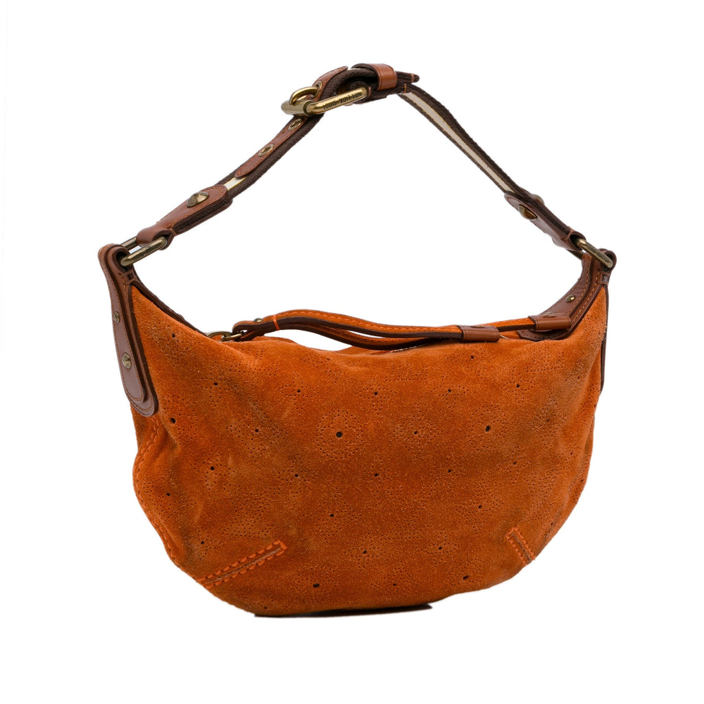 Orange Louis Vuitton Monogram Mahina Suede Onatah PM Hobo Bag