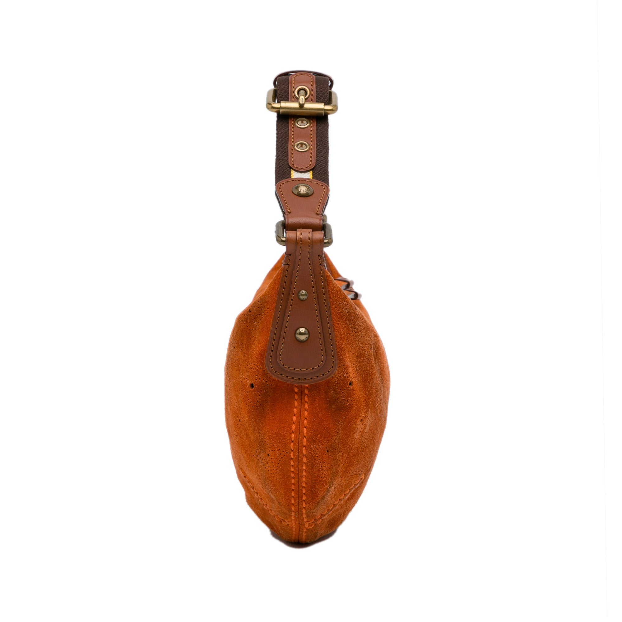 Orange Louis Vuitton Monogram Mahina Suede Onatah PM Hobo Bag