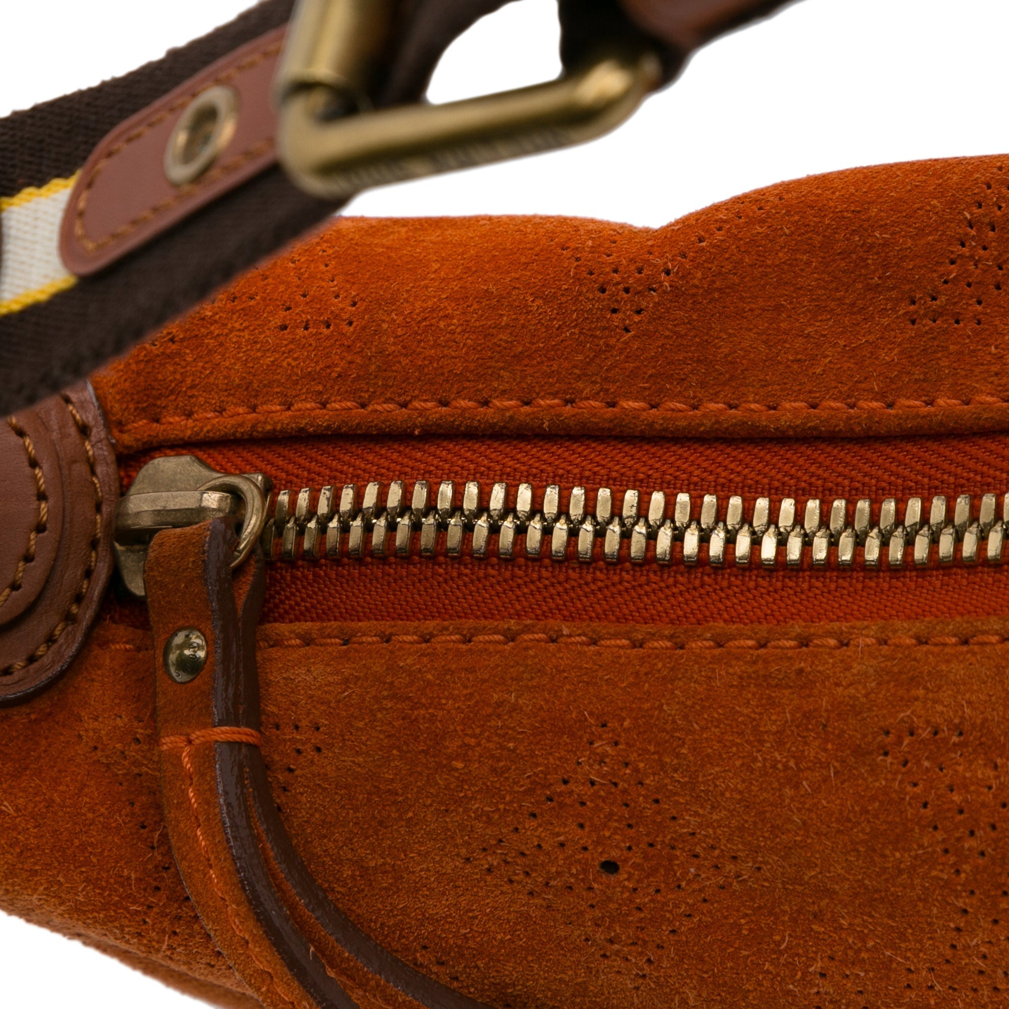 Orange Louis Vuitton Monogram Mahina Suede Onatah PM Hobo Bag