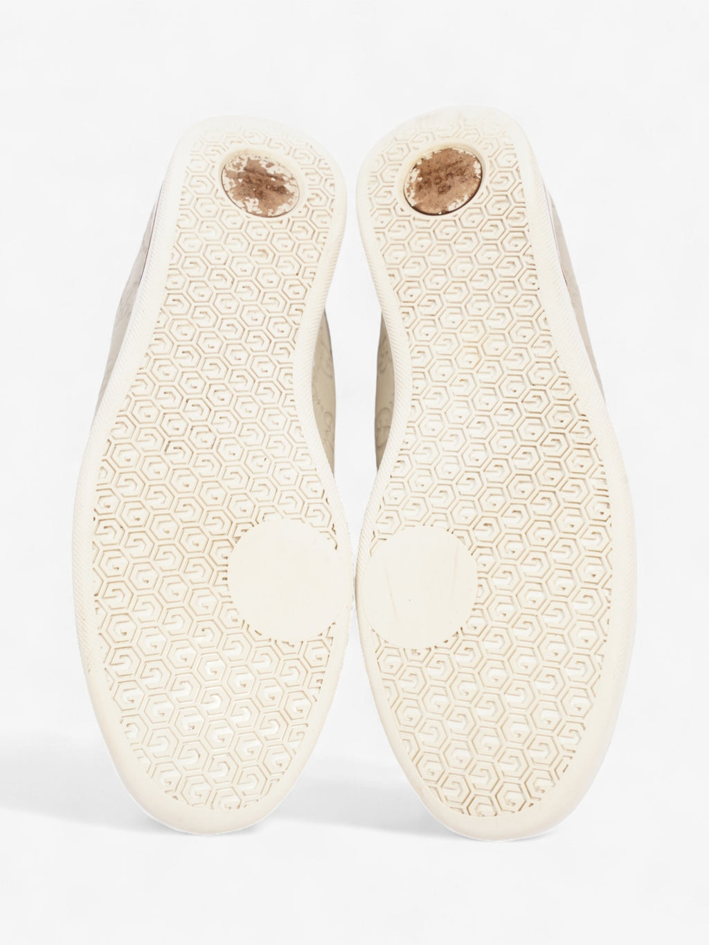 Gucci GG Embossed Ace Beige Embossed Leather EU 37 UK 4