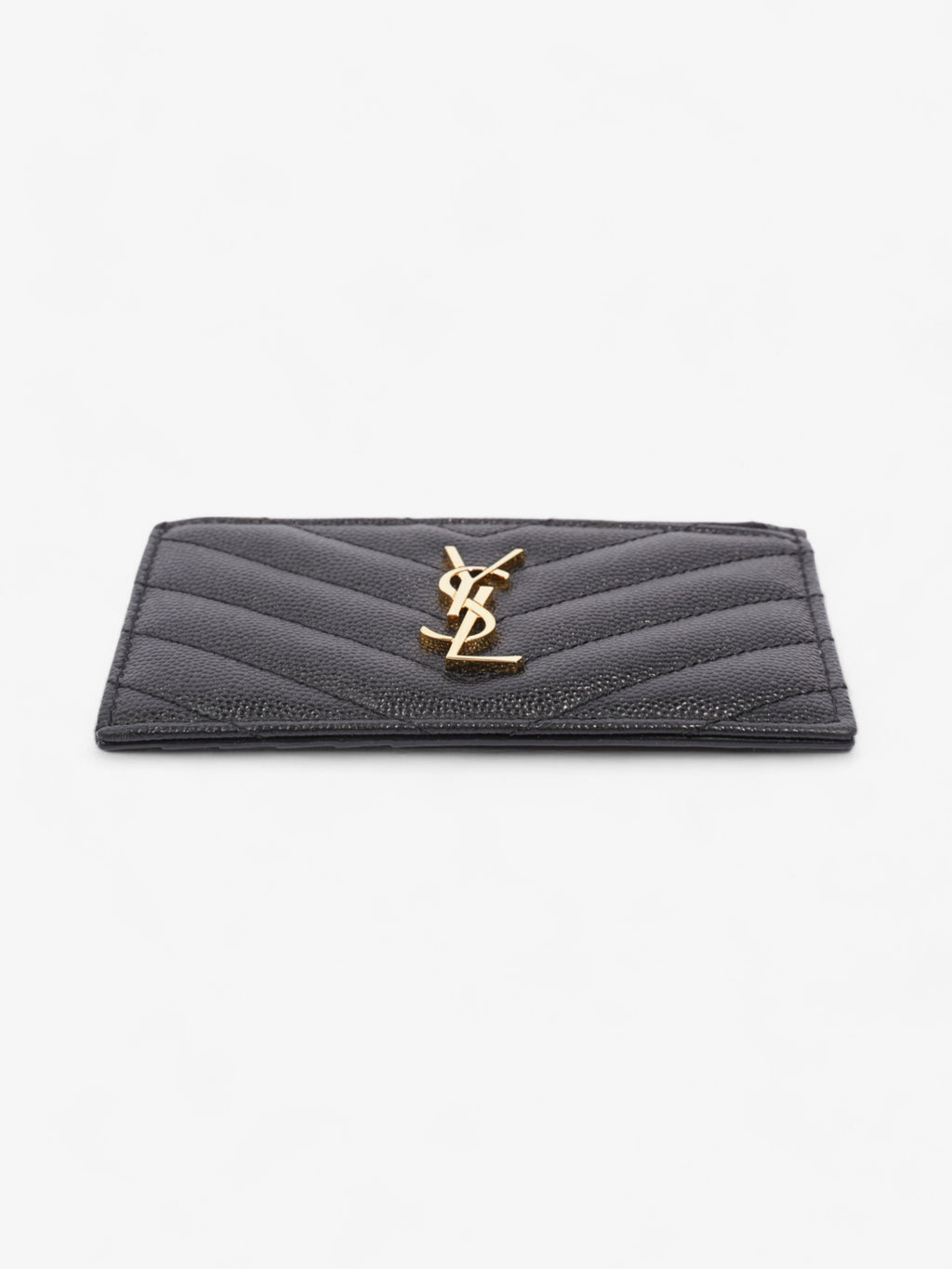 Saint Laurent Fragments Zip Card Case Black Leather