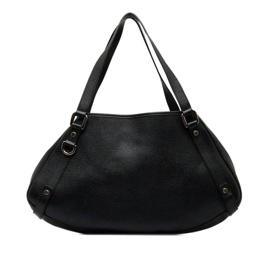 Black Gucci Leather Abbey Tote