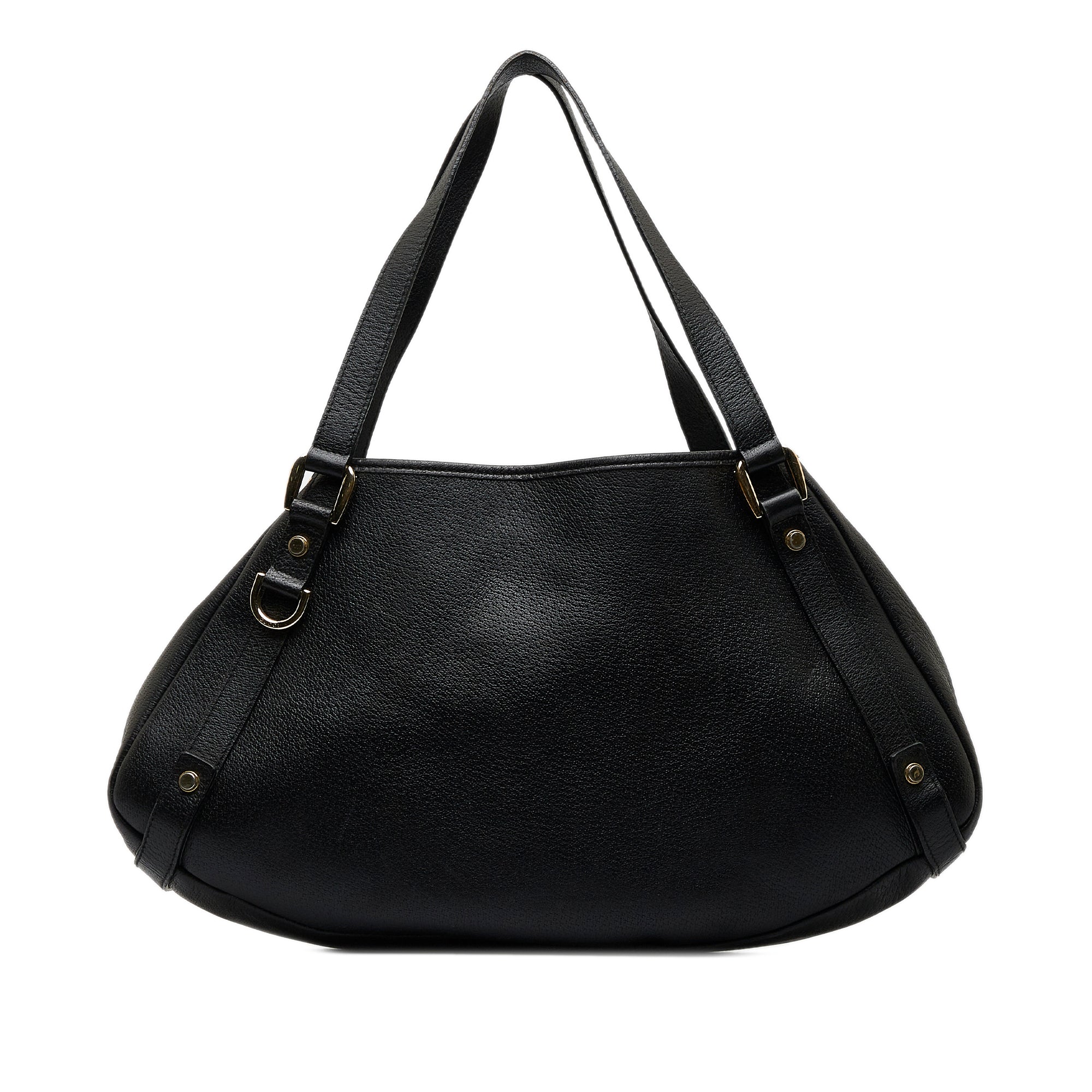 Black Gucci Leather Abbey Tote