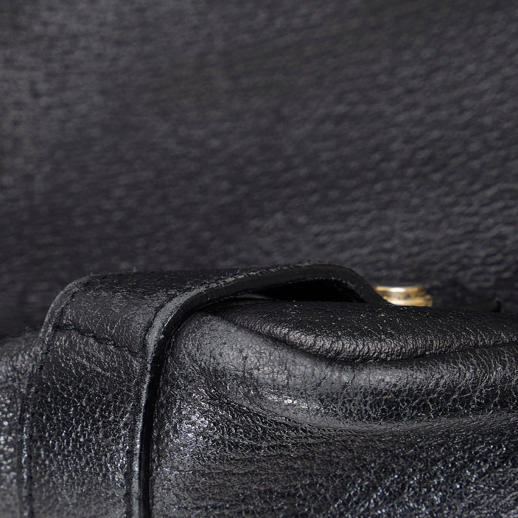 Black Gucci Leather Abbey Tote