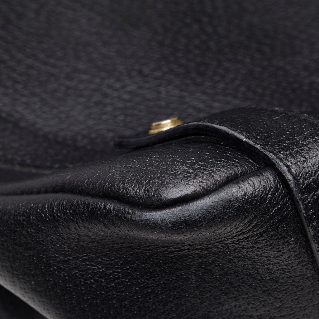 Black Gucci Leather Abbey Tote