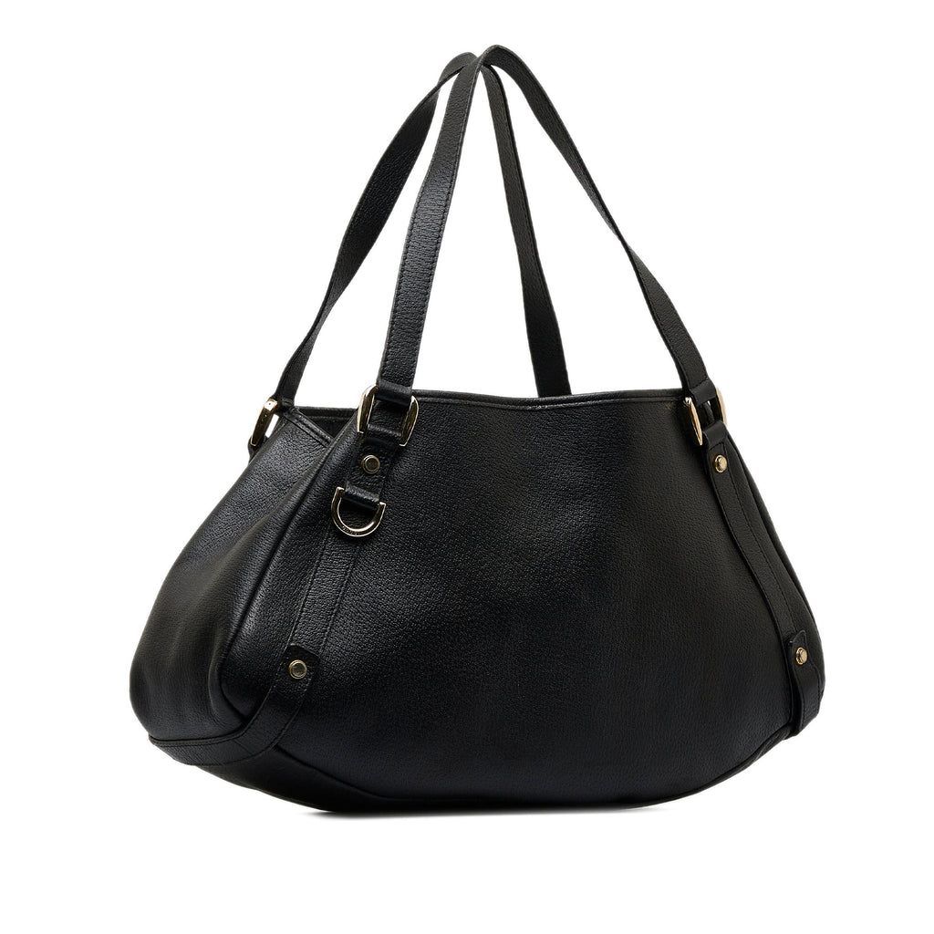 Black Gucci Leather Abbey Tote