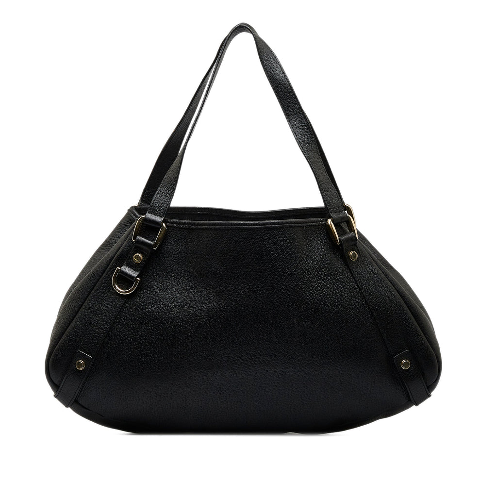 Black Gucci Leather Abbey Tote