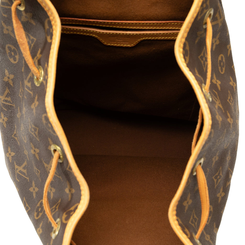 Brown Louis Vuitton Monogram Montsouris GM Backpack