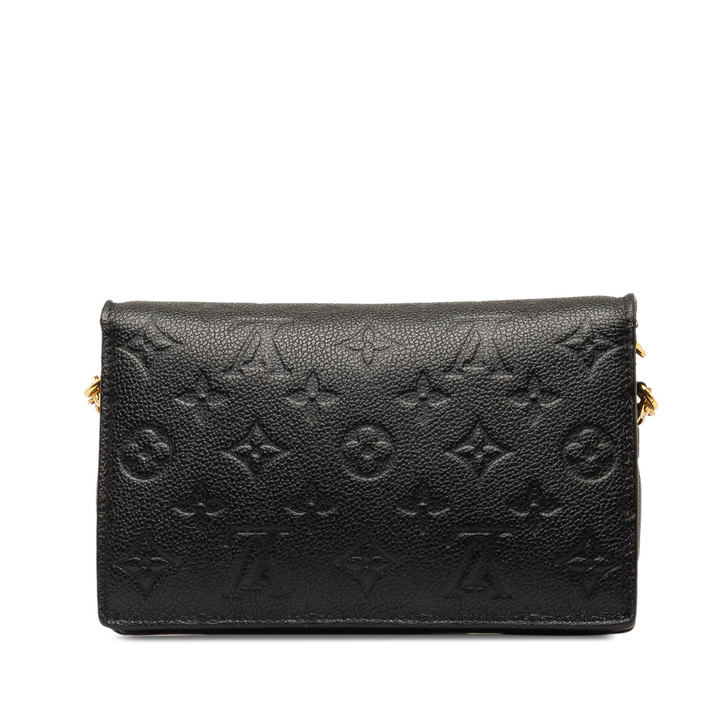 Black Louis Vuitton Monogram Empreinte Vavin Wallet on Chain Crossbody Bag