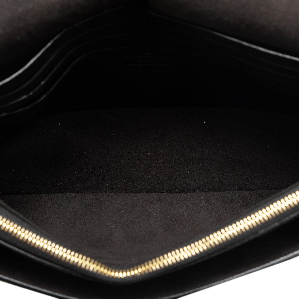 Black Louis Vuitton Monogram Empreinte Vavin Wallet on Chain Crossbody Bag