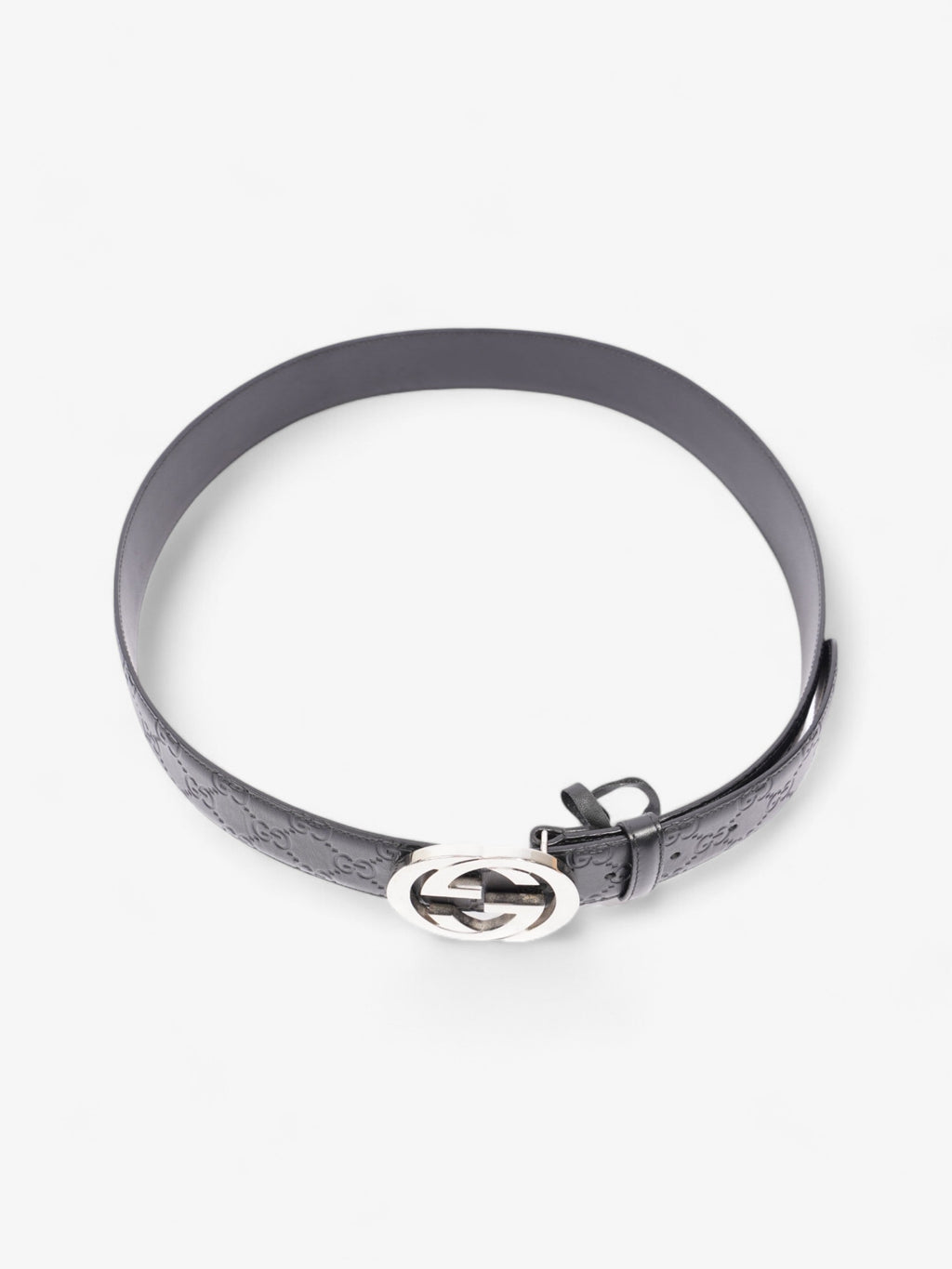 Gucci Interlocking G Belt Black Leather 100cm / 40"