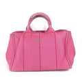 PRADA Handbag canvas pink Canapa logo M