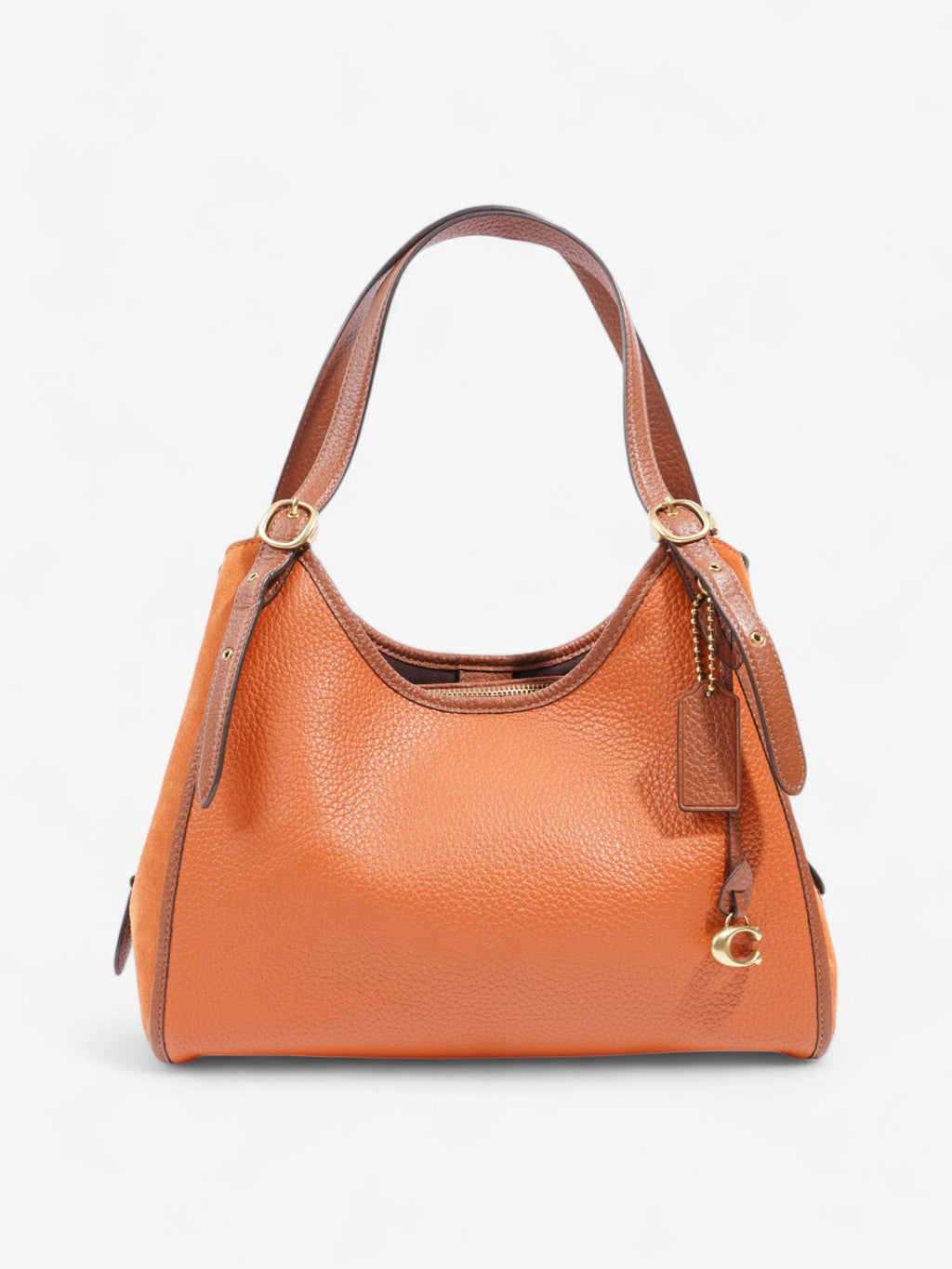 Coach Lori Orange / Brown Leather