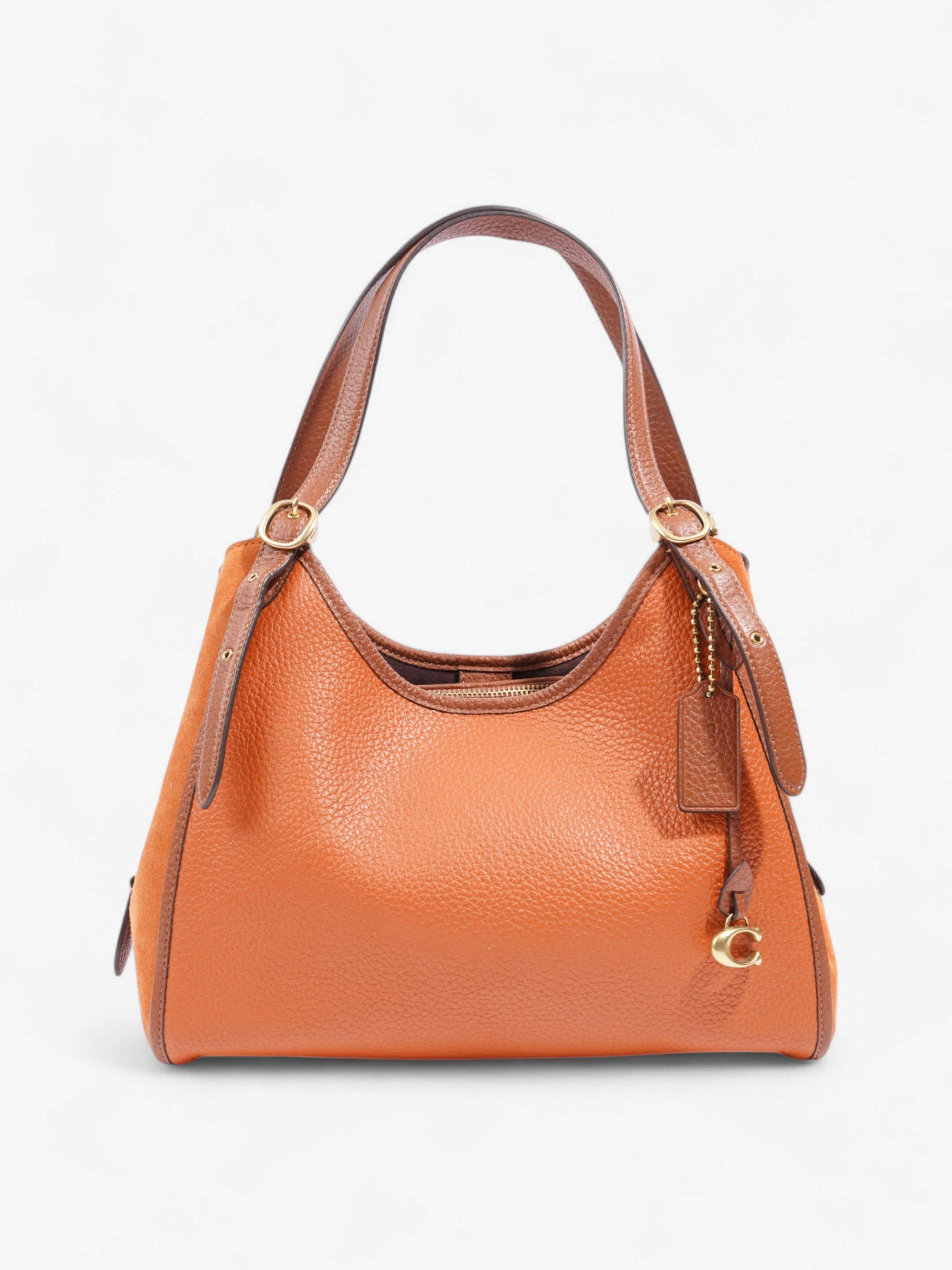 Coach Lori Orange / Brown Leather