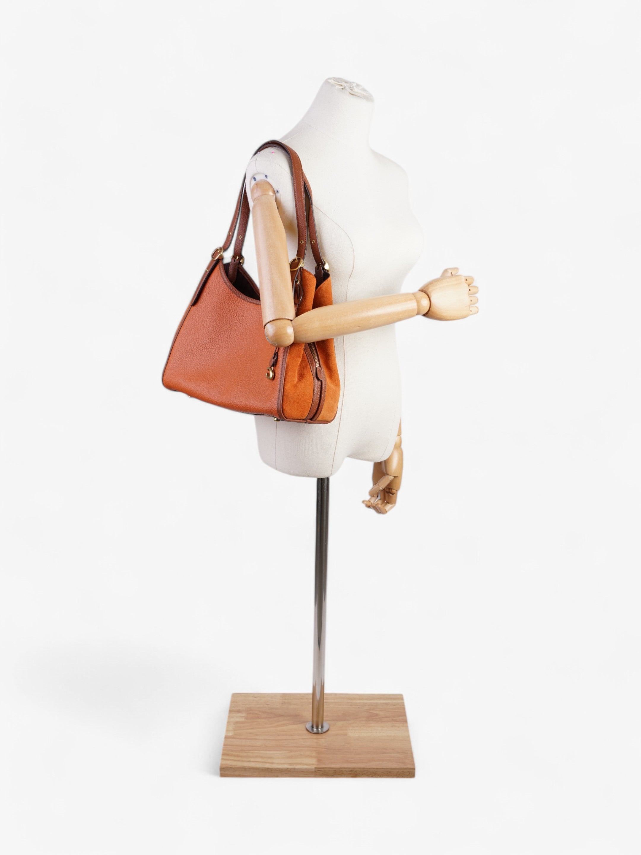 Coach Lori Orange / Brown Leather