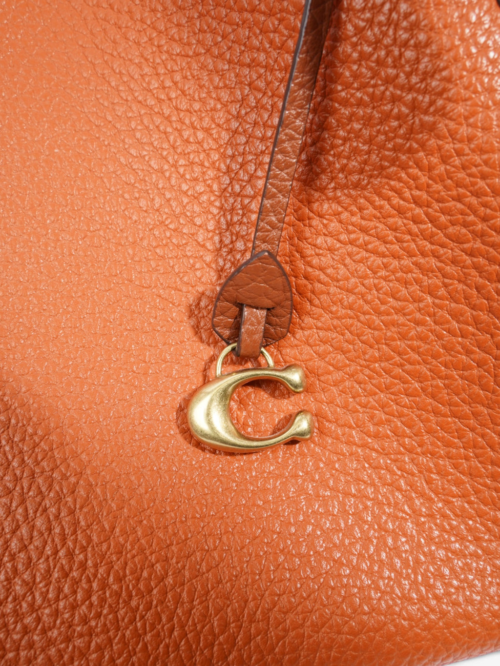 Coach Lori Orange / Brown Leather