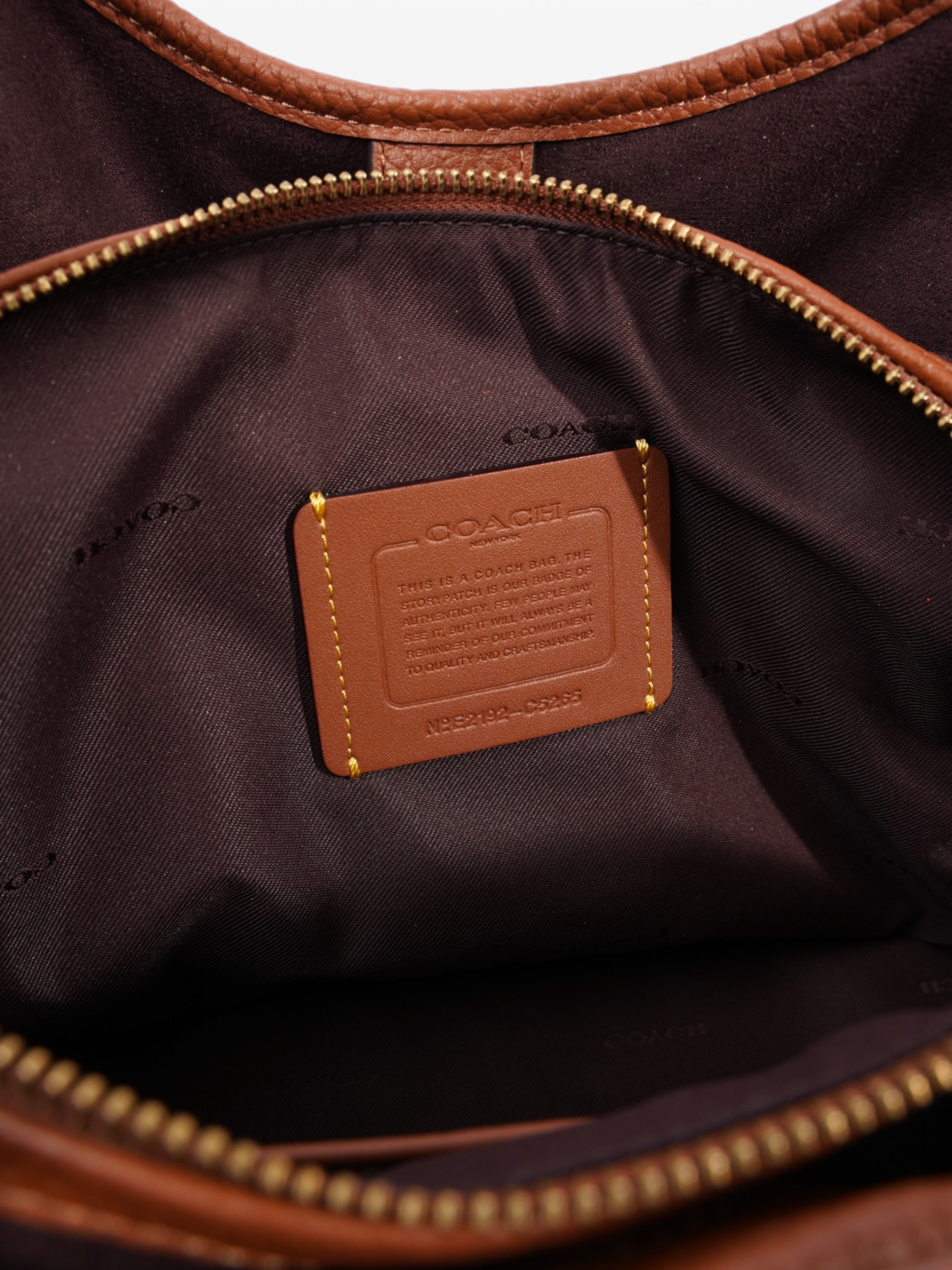 Coach Lori Orange / Brown Leather