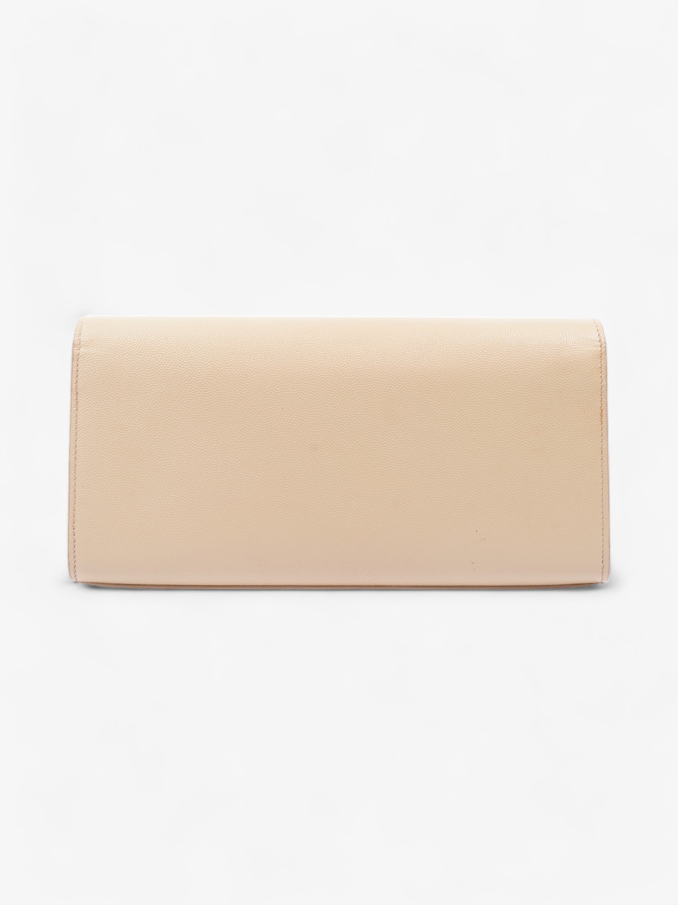Saint Laurent Kate Pouch Beige Grained Leather