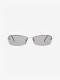 Fendi F Rectangular Sunglasses Black / Silver Acetate 135mm