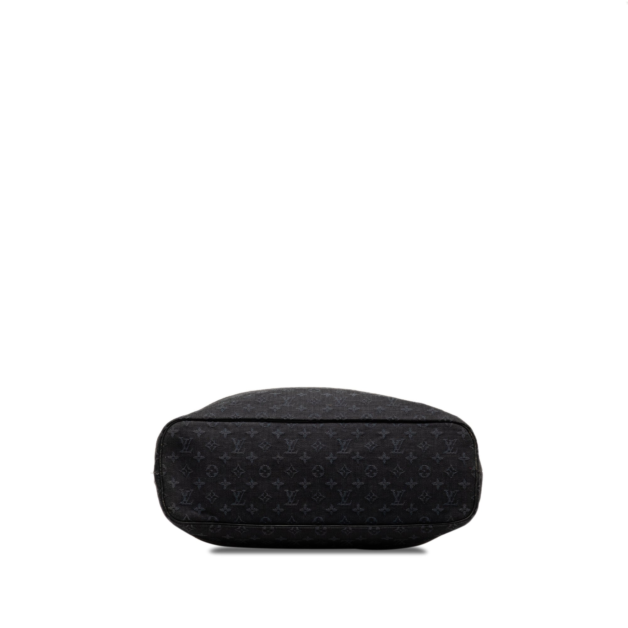 Black Louis Vuitton Monogram Mini Lin Lucille GM Tote Bag
