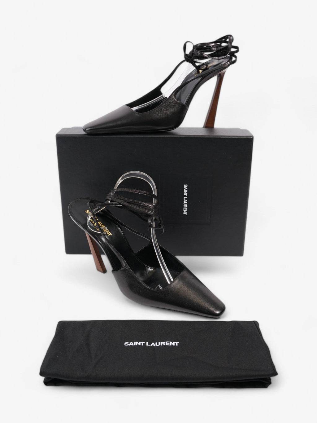 Saint Laurent Blade 105 Black Leather EU 41 UK 8
