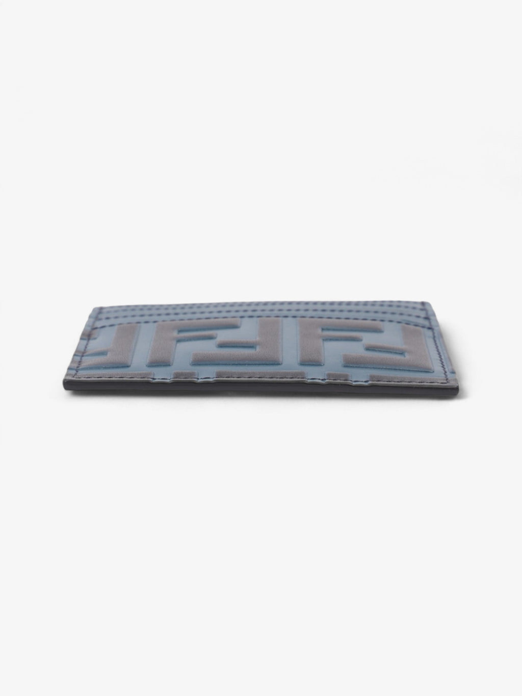 Fendi FF Card Holder Blue Marine Leather
