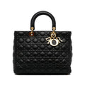 Dior Lady Dior Large Black Cannage Quilted Leather